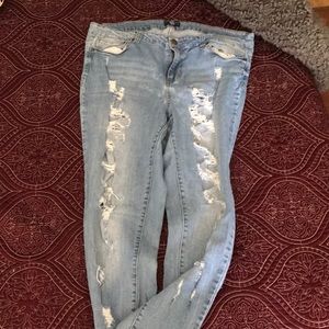 Forever 21 size 20 ripped jeans